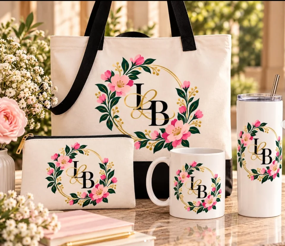 Tote Bag and Makeup Pouch Set